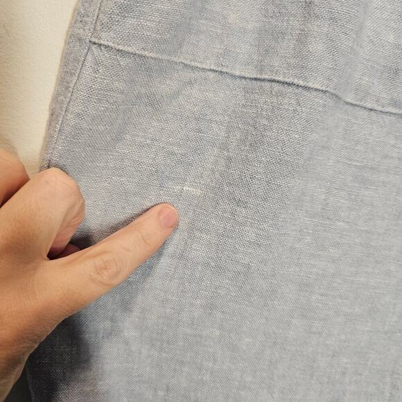 Lucky‎ brand linen blend light blue beachy Cropped Pant size XL - Picture 6 of 8